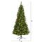 7ft. Pre-Lit Flat Back Montreal Mountain Pine Artificial Christmas Tree, White LED Lights